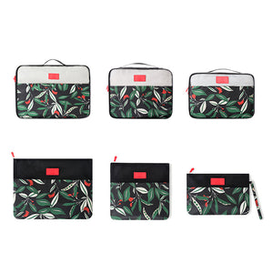 6Pcs/Set Outdoor Travel Clothes Storage Bag Set Portable Zipper Clothes Packing Tidy Organizer