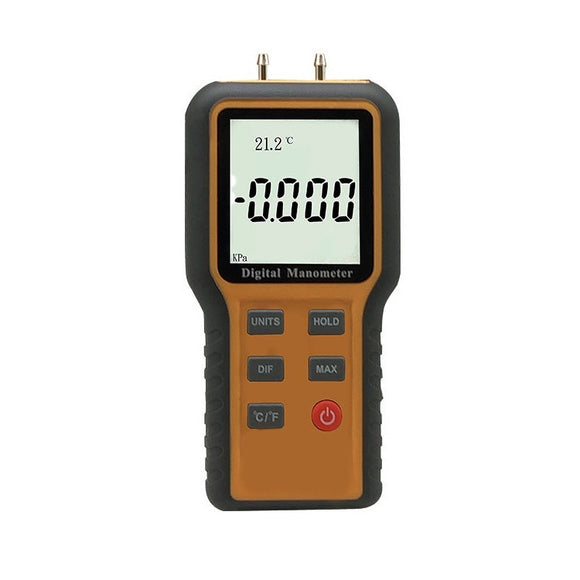 Digital Manometer Pressure Gauge Positive and Negative Pressure Measuring for Automobile Engine Compartment Pressure Detection Auto Repair Barometer