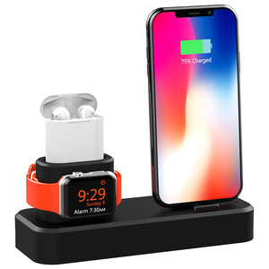 3 in1 Charging Dock Station Phone Holder Stand For iPhone XS Max XS XR Apple AirPods Apple Watch Series 1 2 3 4