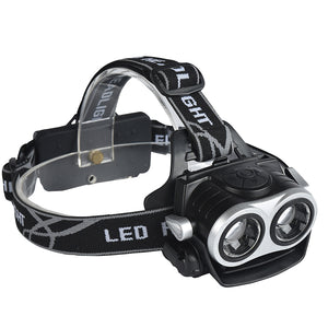 XANES K77A 1000 Lumens 2xT6 Zoomable Bicycle Headlight Adjustable Focus Outdoor Sports HeadLamp