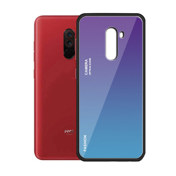 Bakeey Gradient Color Shockproof Tempered Glass Protective Case for Xiaomi Pocophone F1