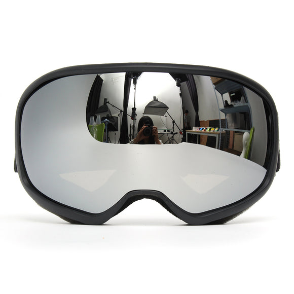 Snowmobile Skiing Goggles Double Lens Anti Fog UV Snowboard Snow Sport Black