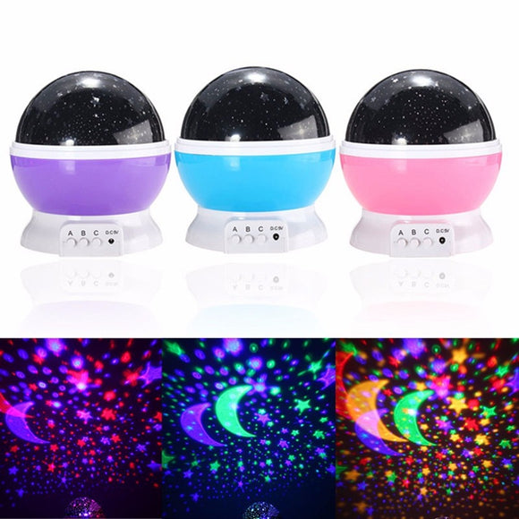 Rotating Romantic LED Starry Table Night Sky Projector Lamp Baby Kids Gift Star Light