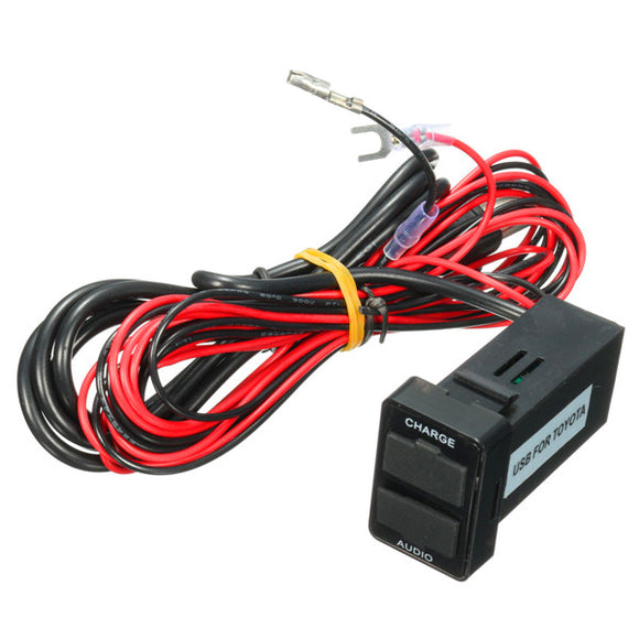 Dual USB Charger Audio Port Interface for Toyota 4Runner Camry Corolla
