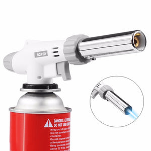 IPRee BBQ Gas Flame Torch Gun Blowtorch Cooking Stove Burner Soldering Butane  Lighter Welding