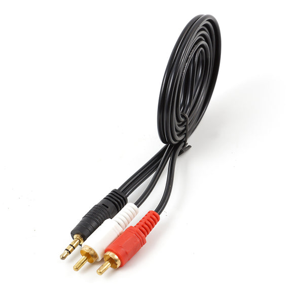 1.5M Gold Plated 3.5mm Male to 2RCA AV Audio Cable
