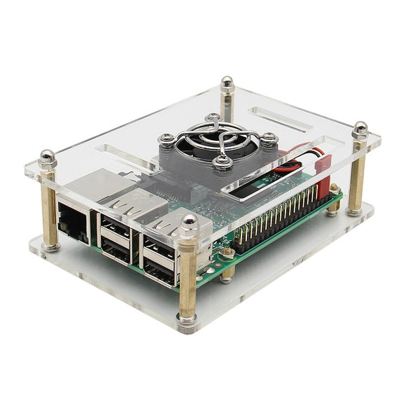 3 In 1 Raspberry Pi 3 Model B + V34 Acrylic Case + Pi Fan