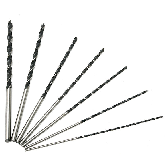 7pcs 300mm lengthened Three Point Twist Drill Bit Set Woodworking Drill Bits