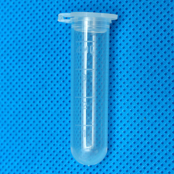 50pcs 5mL Disposable Graduated Clear Plastic Centrifuge Test Tube Vial Round Bottom Snap Cap