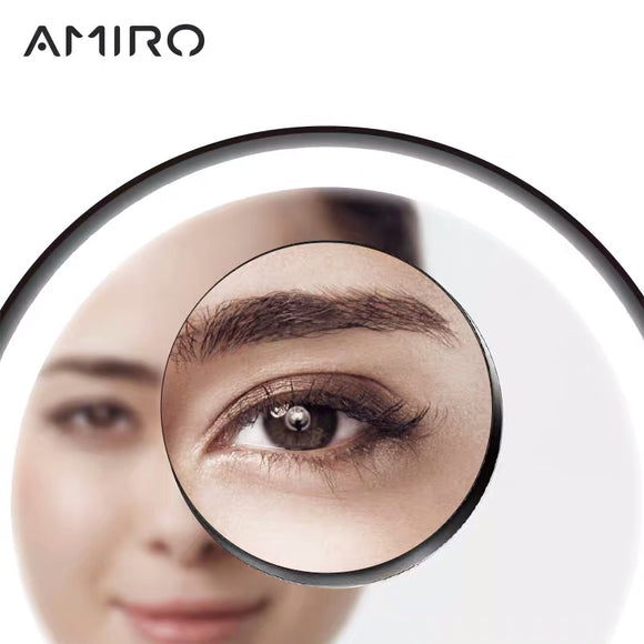 XIAOMI AMIRO 5 Times Magnifier Make Up Mirrors Mirror Facial Brush Cleansing Home Bathroom