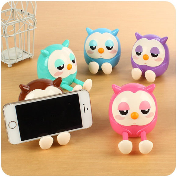 Cartoon Lovely Owl Multi-function Mobile Phone Stents Stand Holder Piggy Bank