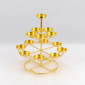 3 Tiers Candle Holder Could Put 14 Butter Lamp Candles For Daily Pray Or Buddhism Worship