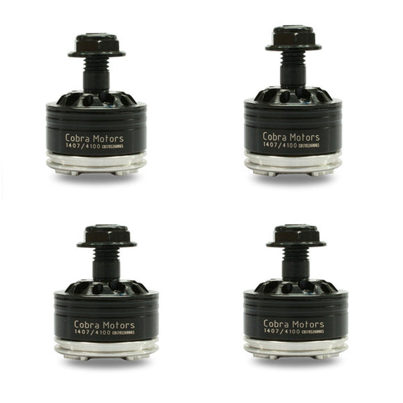 4 PCS Cobra CP 1407 4100KV 2-4S Champion Series Brushless Motor Black for RC Drone FPV Racing