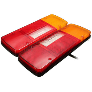 12V 92 LED Rear Tail Lights Brake Indicator Reverse Lamp Pair for Caravan Van Trailer Truck