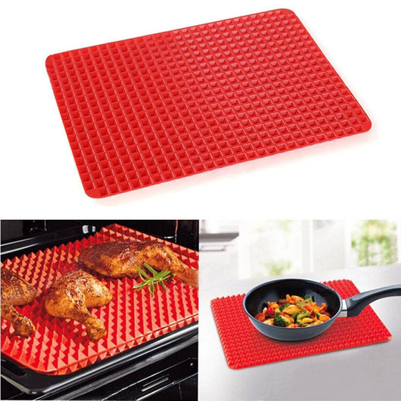 27x39cm Non-stick Silicone Cooking Baking Mat Healthy Pyramid Pan Mat Mould Baking Tray