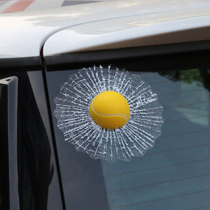Creative Waterproof  PVC 3D Car Window Stickers Tennis Ball Hits Car Body Decal