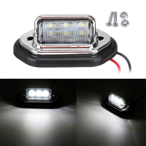 6LED Side Marker Indicator Light Clearance Lamp 12/24V For Truck Trailer Lorry Van