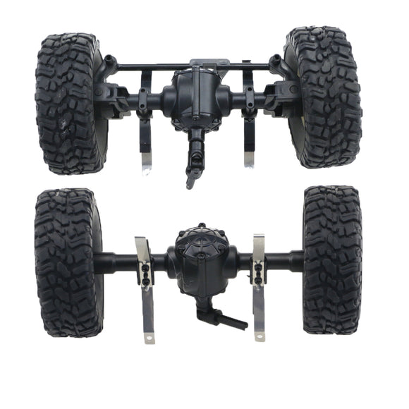 JJRC Q61 4WD Front And Rear Bridge Axle Set For 1/16 Military Truck Rc Car Blue Wheel