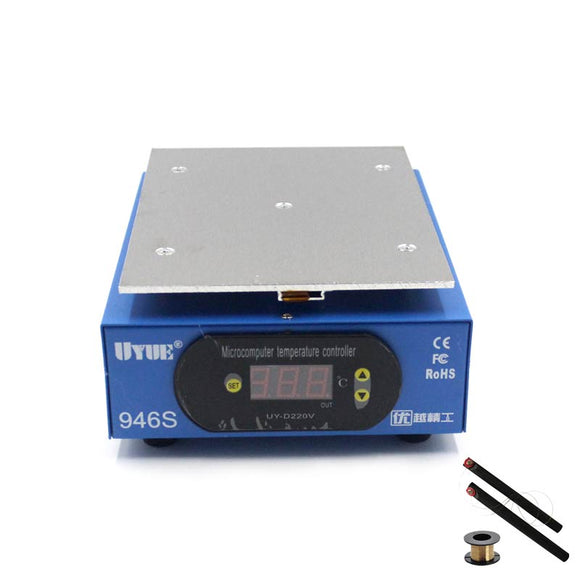UYUE 946S Preheating Station 400W 140X200mm 220/110V LCD Digital Screen Platform Heating Plate for Phone Repair Screen Separator