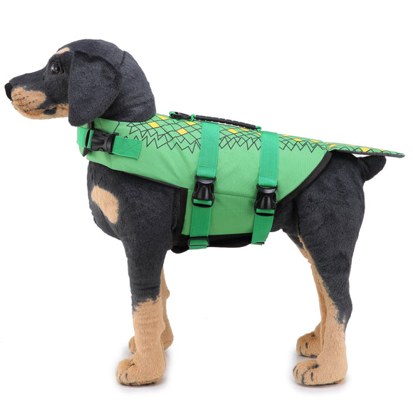 Dog Ristop Life Jacket Quick Release Swimming Vest Fish Style Floatation Vest