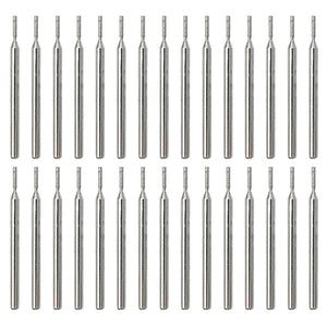 30pcs 3mm Shank Diamond Burr Bit Tools Kit Grinding Shank Carving Drill for Rotary Tool
