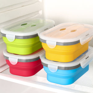 Silicone Lunch Box Microwave Refrigerator High Temperature Folding