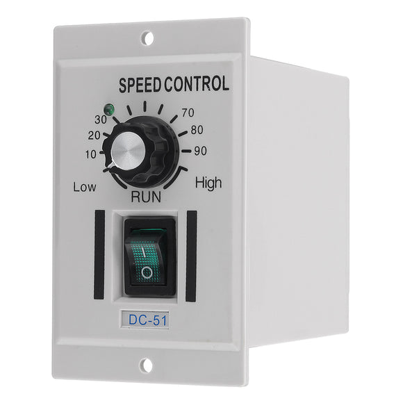AC 220V To DC 0-90V Rotary Knob Voltage Motor Speed Controller Variable Stepless Speed