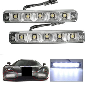 2Pcs 10W DC 12V LED Daytime Driving Running Bumper Fog Lights Lamps Car Truck Boat SUV