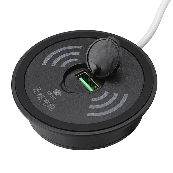 Bakeey Embedded Desktop USB Qi Wireless Charger For Smart Phone Tablet