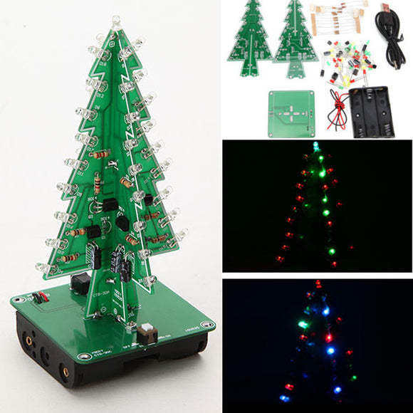 Geekcreit DIY Christmas Tree LED Flash Kit 3D Electronic Learning Kit