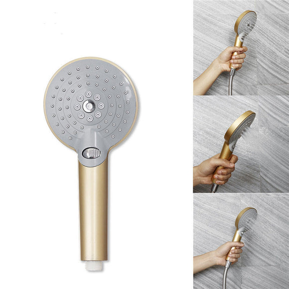 Gold Rain Handheld Shower Head large Bathroom Chrome 3 Water Adjustable Mode Showerhead