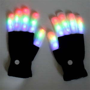 Halloween Colourful Light Glove Dancing Stage LED Palm Light Up Finger Tip Party Supplies