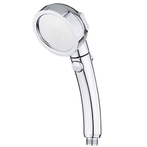 3 Mode Handheld Shower Head High Pressure Stone Stream Powerfull Boosting Water Saving Spray