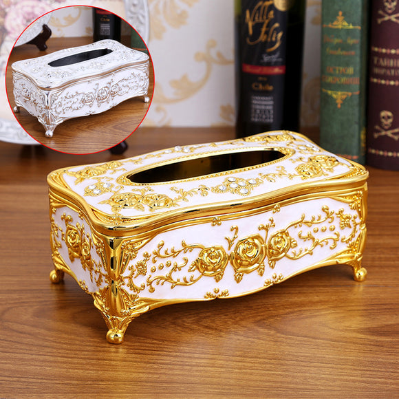 Tissue Box Acrylic Holder Car Room Home Hotel Vintage Retro Floral Luxry 2 Color