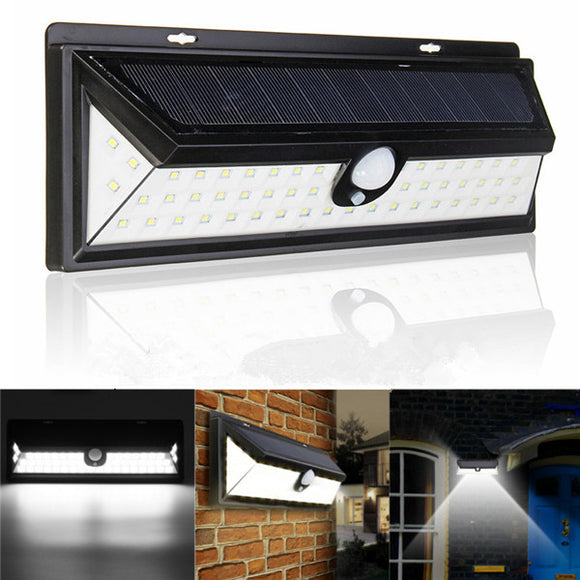 54 LED Solar Powered Motion Sensor Light Waterproof Security Wall Lamp for Outdoor Garden Yard Path