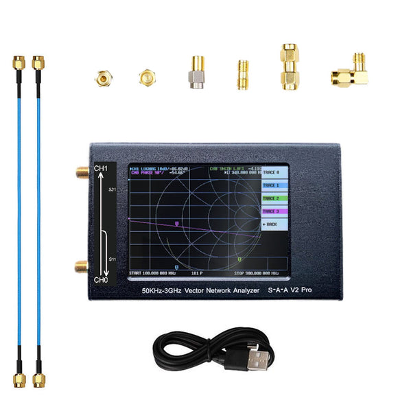 LZ3G S-A-A V2 Pro Vector Network Analyzer 3.2 Inch Digital Nano VNA Tester MF HF VHF UHF USB Logic Antenna Analyzer Standing Wave