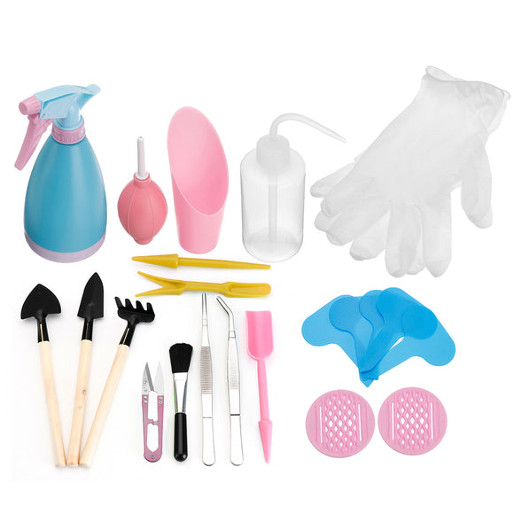 23 Sets Garden Tools Set 23Pcs/Set Succulent Transplanting Garden Planting Bucket Shovel Hand Tools Set Bonsai Set Kit Garden Watering Tools Kit