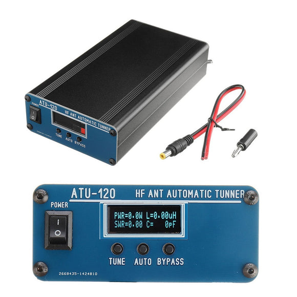 ATU-120 100W Shortwave Miniature Antenna 3.5-54MHz Universal HF ANT Automatic Tuner 5-1.2K Tuning Impedance Range