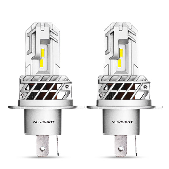 NovSight N35 2PCS H4 12V 50W 10000LM 6000K LED Bulbs Motorcycle Lamp High Power Car Headlight Headlamps Auto