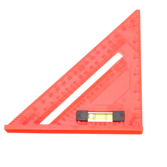 Effetool 7 Inch Plastic Rafter Square Ruler 45 Degrees Triangle Ruler for Woodworking