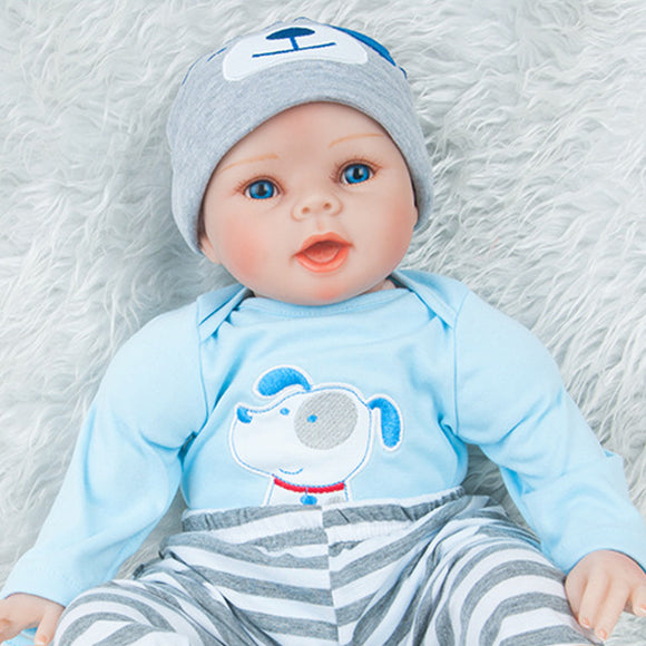 Obeier 55cm Realistic Handmade Doll Girl Newborn Lifelike Vinyl Alive Reborn Doll Toys