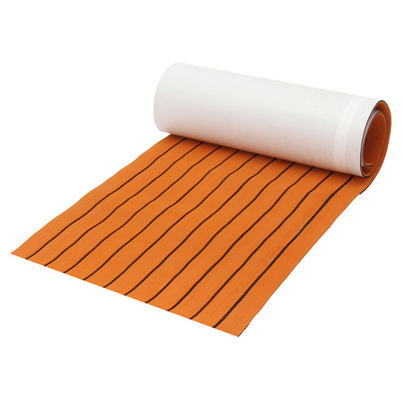 600x2000x6mm EVA Foam Sheet Orange with Black line Teak Synthetic Boat Decking Pad