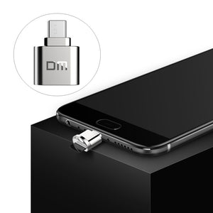 DM Mini Metal Micro USB TF Memory Card Reader OTG for Xiaomi Huawei Mobile Phone
