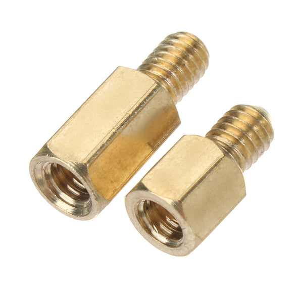 Suleve M4BH1 100Pcs M4 Male-Female Brass Hex Standoffs Support Spacer Pillar Screw for PCB Board