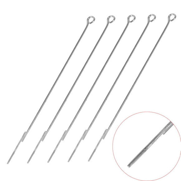 OOOCOO 5Pcs 15RS 304 Stainless Steel Disposable Tattoo Needles Silver