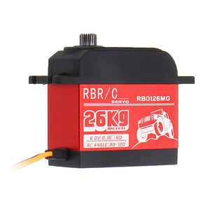 RBR/C RB0126MG 26KG 90 120 Large Torque Digital Metal Gear Waterproof Servo For 1/8/10 Crawler RC Car Boat Vehicle Robot Models