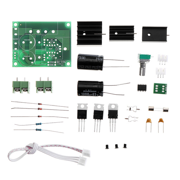 PWM DC Governor Motor Switch Motor Fan Controller 12V40V 10A Stepless Speed Change QW-036 Full Set of Parts