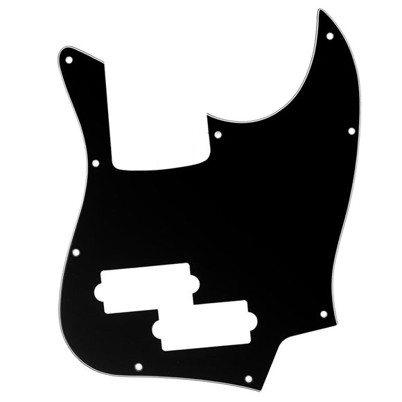 Guitar Pickguard For Black Top Jazz Bass with PB Pickup Hole