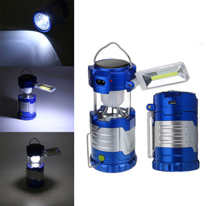 3 In 1 Solar LED COB Camping Tent Lantern USB Rechargeable Torch Emergency Night Light Desk Lamp