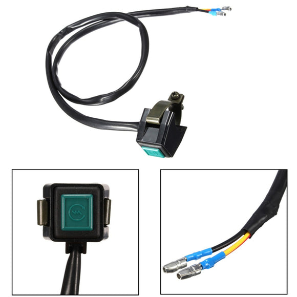 7/8inch 22mm Motorcycle Handlebar Engine Start Horn Kill Button Switch Green